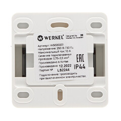 Выключатель Werkel Gallant двухклавишный накладной белый (a051576) - фото 4