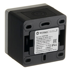 Розетка Werkel Gallant накладная черная со шторками с крышкой (a050970) - фото 4