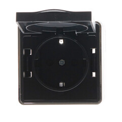 Розетка Werkel Gallant накладная черная со шторками с крышкой (a050970) - фото 3