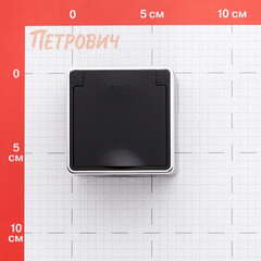 Розетка Werkel Gallant накладная черная со шторками с крышкой (a050970) - фото 2