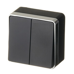 Выключатель Werkel Gallant двухклавишный накладной черный/хром (a050972) - фото 5