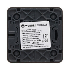 Выключатель Werkel Gallant двухклавишный накладной черный/хром (a050972) - фото 4