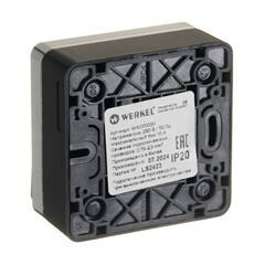 Выключатель Werkel Gallant двухклавишный накладной черный/хром (a050972) - фото 3