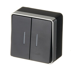 Выключатель Werkel Gallant двухклавишный накладной черный/хром с подсветкой (a050975) - фото 5