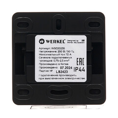 Выключатель Werkel Gallant двухклавишный накладной черный/хром (a050976) - фото 3