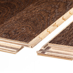 Паркетная доска Tarkett Salsa дуб кокоа 2,658 кв.м 14 мм трехполосная брашированная - фото 4