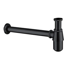 Сифон для раковины Abber 1 1/4х32 мм без выпуска с соединением 32 мм черный матовый (AF0032B) - фото 1