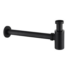 Сифон для раковины Abber 1 1/4х32 мм без выпуска с соединением 32 мм черный матовый (AF0030B) - фото 1