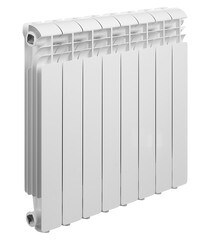 Радиатор алюминиевый Global Iseo 500 мм 8 секций 1" боковое подключение белый - фото 1