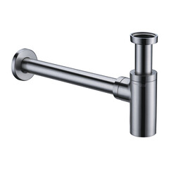 Сифон для раковины WasserKraft 1 1/4х32 мм без выпуска с соединением 32 мм никель (A093) - фото 1