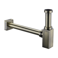 Изображение товара Сифон для раковины WasserKraft 1 1/4х32 мм без выпуска с соединением 32 мм светлая бронза (A096)