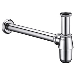 Сифон для раковины WasserKraft 1 1/4х32 мм без выпуска с соединением 32 мм хром (A071) - фото 1