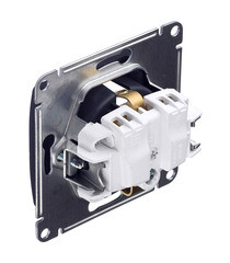 Розетка Systeme Electric Glossa встраиваемая антрацит со шторками (GSL000745) - фото 2