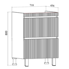 Тумба под раковину Модена 75 80 см напольная белая (00-00001453) - фото 3