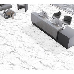 Керамогранит NT Ceramic Marmo белый 600x600x9 мм (4 шт.=1,44 кв.м) - фото 4