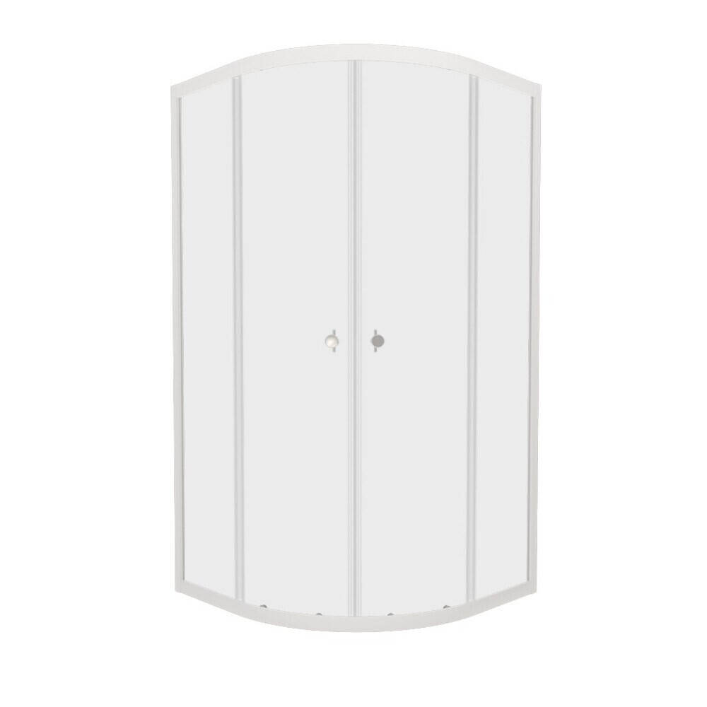 Изображение товара Душевой уголок Triton Ультра белый 80х80х174,5 см стекло 4 мм раздвижная дверь