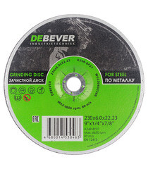 Изображение товара Круг зачистной по металлу Debever 230х22х6 мм (WG23060228R/30463)