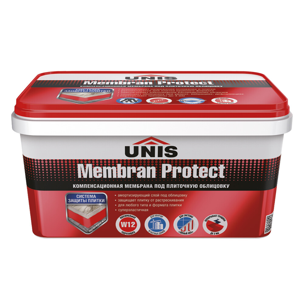 

Гидроизоляция полимерная Unis Membran Protect красная 4 кг, Красный