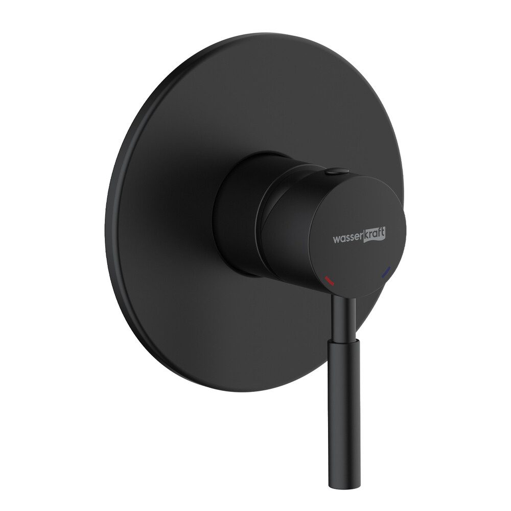 

Смеситель для душа встраиваемый WasserKraft Gollach однорычажный с переключателем без лейки черный (3351)