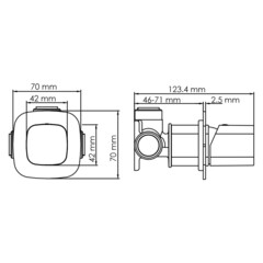 Смеситель для душа встраиваемый WasserKraft Naab однорычажный с переключателем без лейки хром (8651) - фото 2