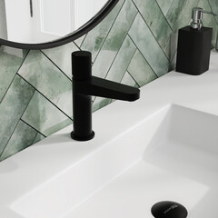 Смеситель для раковины WasserKraft Fulda однорычажный черный (5203) - фото 3