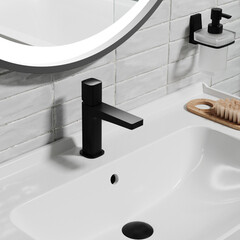 Смеситель для раковины WasserKraft Nuthe однорычажный черный (9103) - фото 3