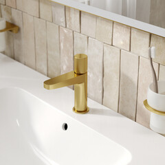 Смеситель для раковины WasserKraft Schunter однорычажный золото (8203) - фото 11