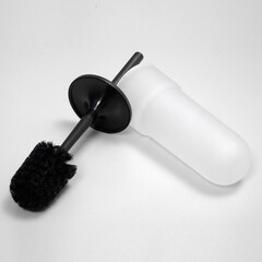 Стойка с бумагодержателем и ершом WasserKraft напольная стекло/металл темная бронза - фото 6