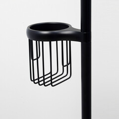 Стойка с бумагодержателем и ершом WasserKraft напольная стекло/металл черная - фото 3