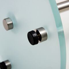 Стойка с бумагодержателем и ершом WasserKraft напольная стекло/металл никель - фото 6