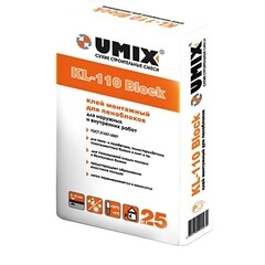 Клей для газобетона Umix KL-110 Block 25 кг