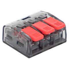 Клемма на 3 провода EKF PROxima СМК 221-413 0,2-4 кв.мм с рычажками без пасты (100 шт.) (plc-smk-221-413) - фото 1