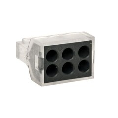 Клемма на 6 проводов EKF PROxima СМК 773-106 1-2,5 кв.мм самозажимная с пастой (50 шт.) (plc-smk-106) - фото 1