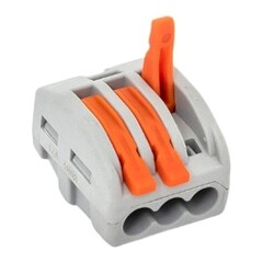 Клемма на 3 провода EKF PROxima СМК 222-413 0,08-(2,5)4 кв.мм с рычажками без пасты (100 шт.) (plc-smk-413) - фото 3