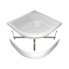 Поддон Triton акриловый 90х90х31 см полукруг белый средний (Щ0000013013) - фото 4