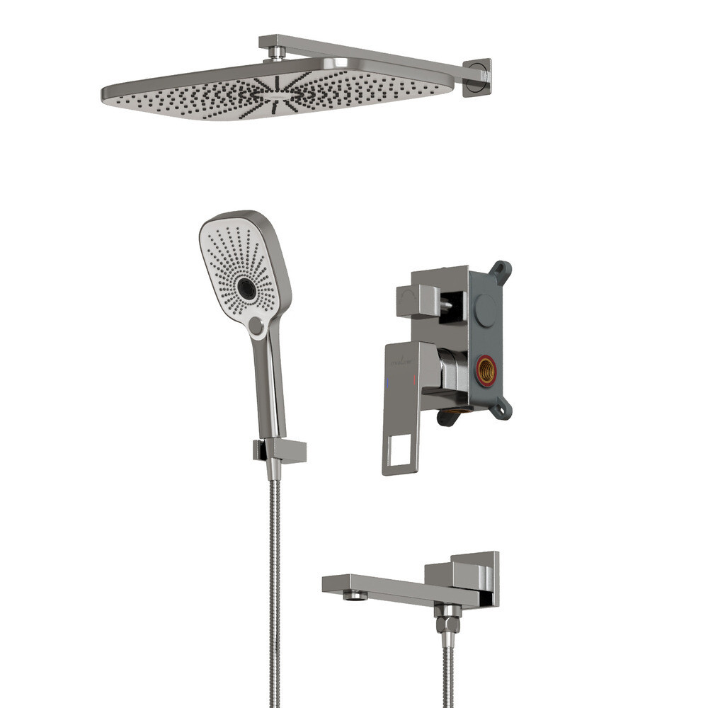 

Душевая система Mixline Pure встраиваемая с верхним душем с лейкой со смесителем хром (554236)