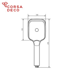 Смеситель для ванны Corsa Deco Thermo черный термостатический с коротким изливом с лейкой (FTBR01SB) - фото 2