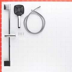 Душевой комплект Voda с лейкой со стойкой хром (VSS16) - фото 2