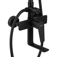 Душевая система Tokito Rain с верхним душем с лейкой с изливом черная (TOK-RAI-1014BL) - фото 19