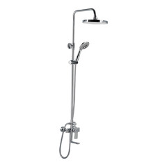 Душевая система Tokito Rain с верхним душем с лейкой с изливом хром (TOK-RAI-1021)