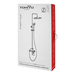 Душевая система Tokito Rain с верхним душем с лейкой с изливом хром (TOK-RAI-1021) - фото 13