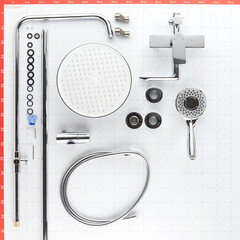 Душевая система Tokito Rain с верхним душем с лейкой с изливом хром (TOK-RAI-1021) - фото 14