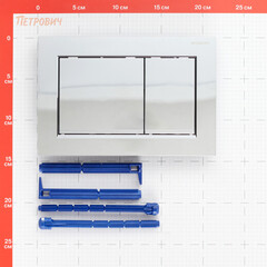 Клавиша смыва для инсталляций Geberit Omega 30 хром глянцевый/матовый (115.080.KH.1) - фото 2