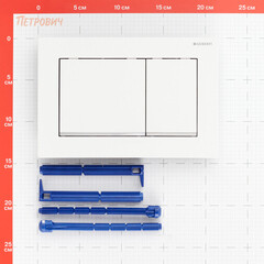 Клавиша смыва для инсталляций Geberit Omega 30 белая/хром глянцевый (115.080.KJ.1) - фото 2