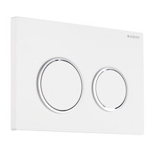 Клавиша смыва для инсталляций Geberit Omega 20 белая/хром глянцевый (115.085.KJ.1)