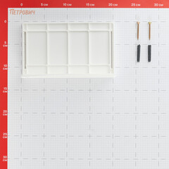 Полка для ванной Violet Виолет 200х120х75 мм пластик белая (161006) - фото 2