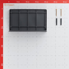 Полка для ванной Violet Виолет 200х120х75 мм пластик серая (161018) - фото 2