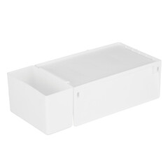 Держатель для туалетной бумаги Violet с полкой пластик белый (161206) - фото 3