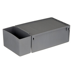 Держатель для туалетной бумаги Violet с полкой пластик серый (161218) - фото 3