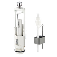 Арматура для унитаза Siamp Brio нижний подвод 1/2 кнопка пластик хром (10017248) - фото 1